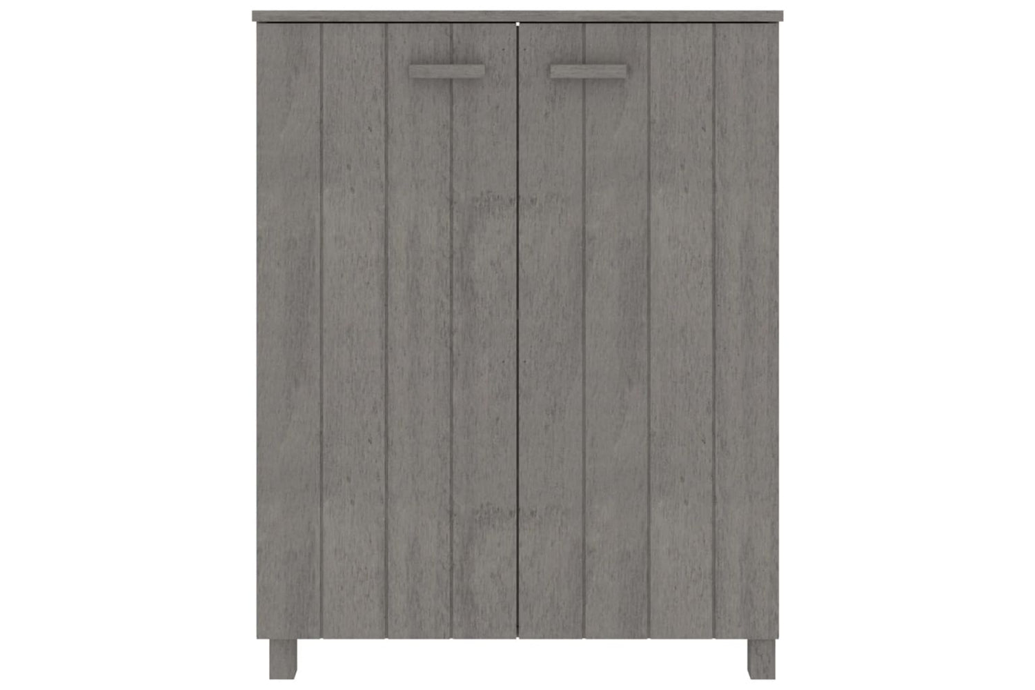 vidaXL Shoe Cabinet Hamar Light Grey 85x40x108cm Solid Wood Pine-2
