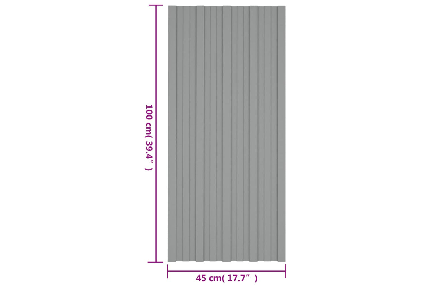 vidaXL 317214 Roof Panels 36 Pcs Galvanised Steel Grey 100x45cm-6