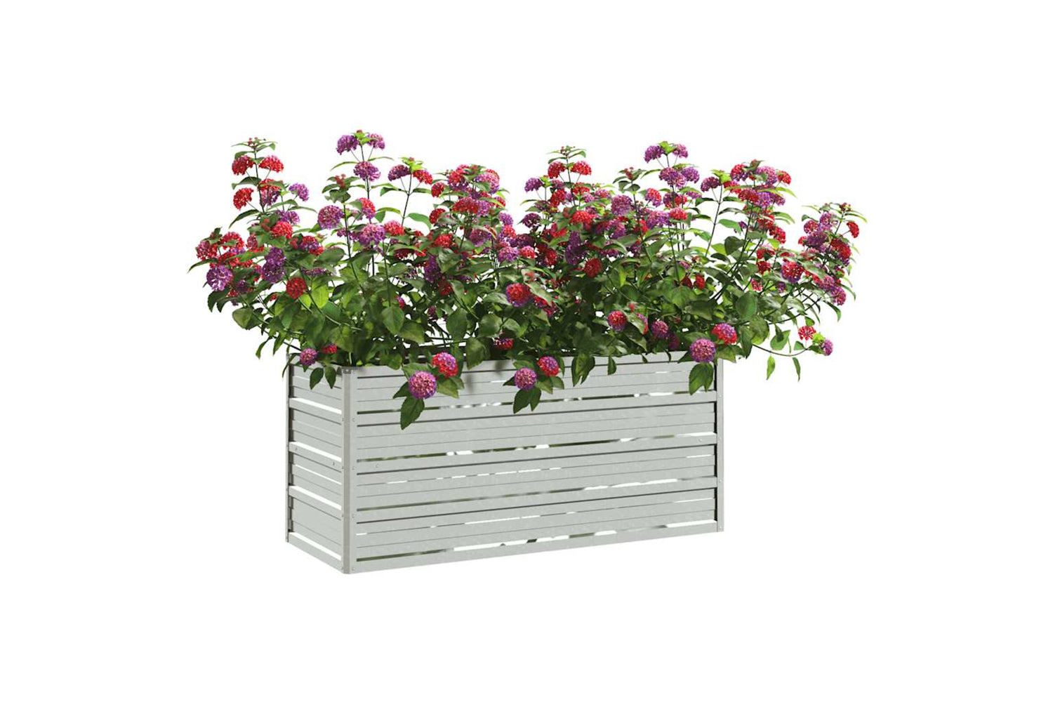 Vidaxl Garden Raised Bed 100x40x45 Cm Galvanized Steel Silver-2