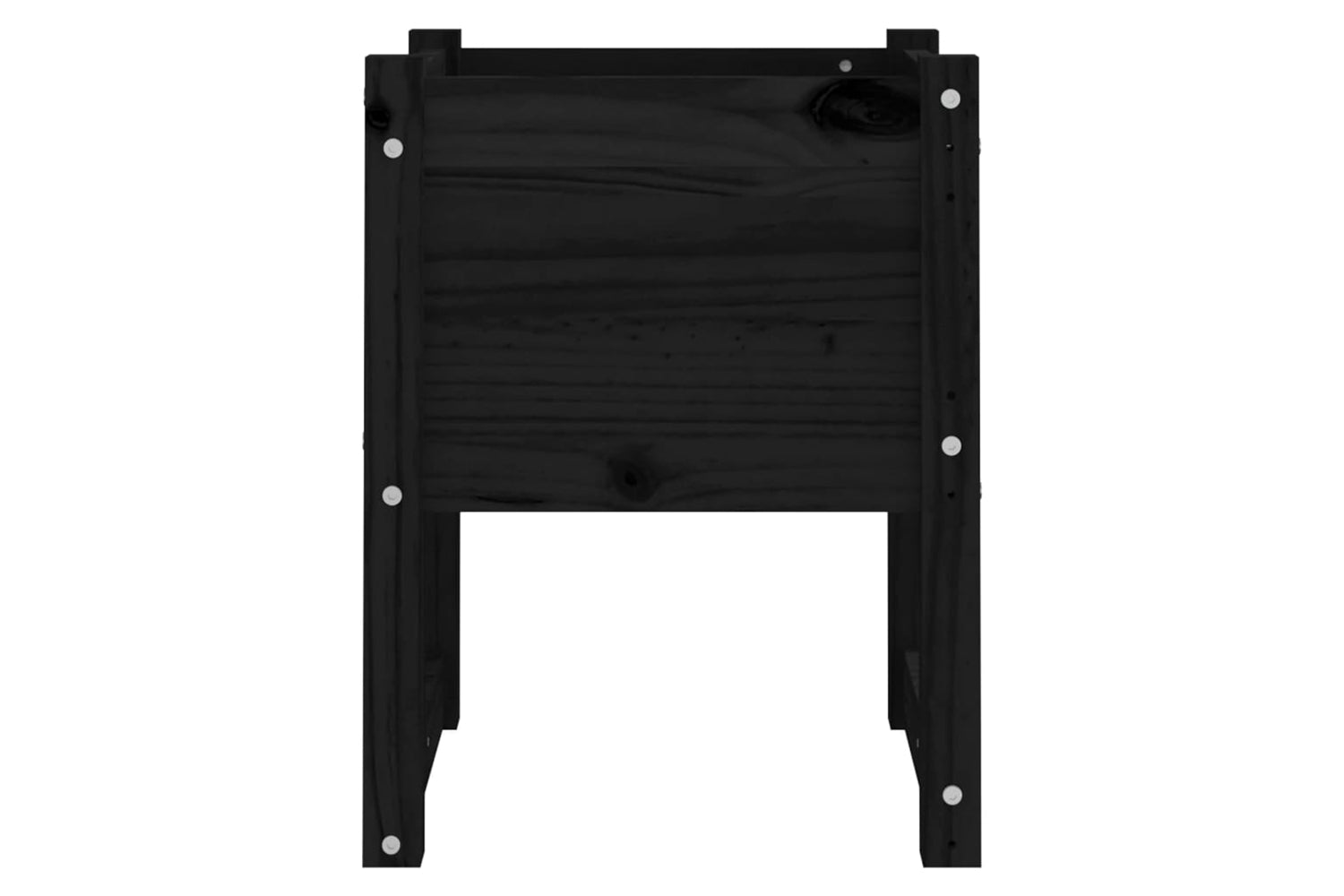 vidaXL 822115 Planter Black 40x40x52.5cm Solid Wood Pine-3