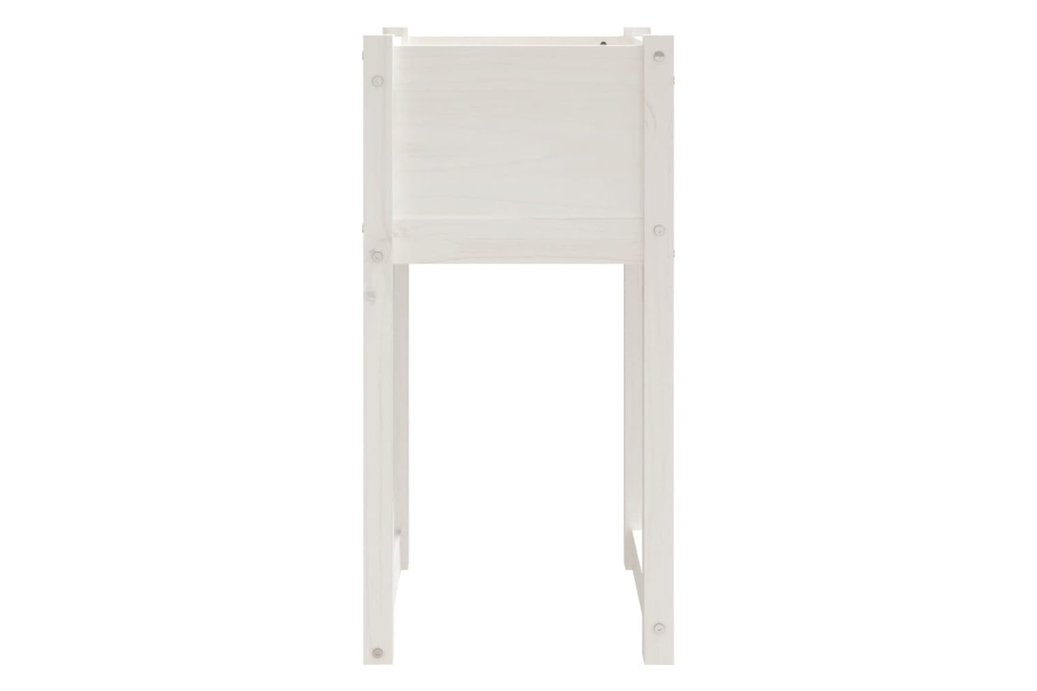 vidaXL 822124 Planter White 40x40x81cm Solid Wood Pine-3