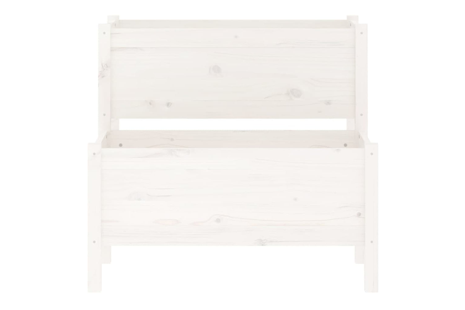 vidaXL 822258 Planter White 84.5x84x75cm Solid Wood Pine-3