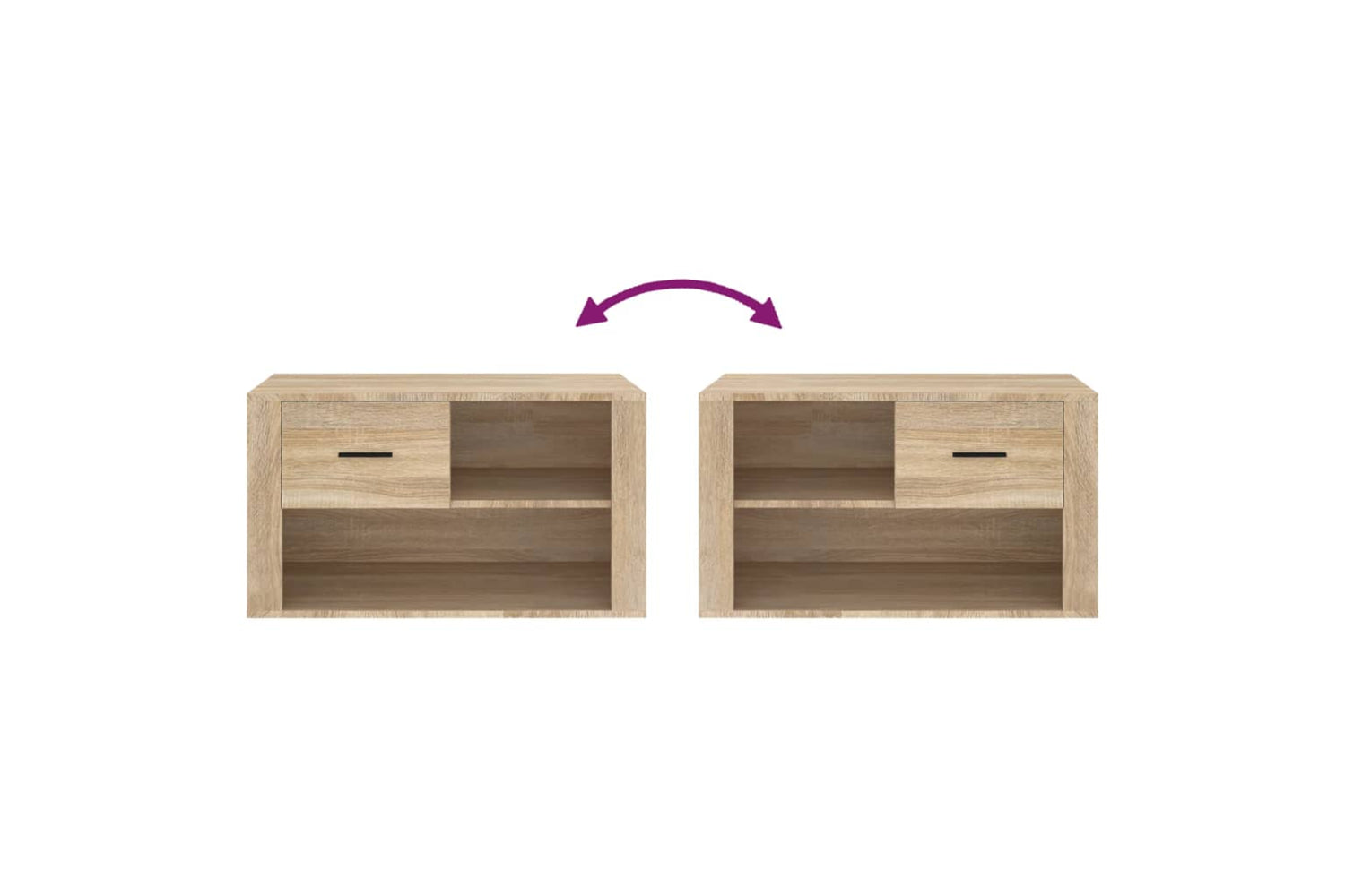 vidaXL 816755 Shoe Cabinet Sonoma Oak 80x35x45cm Engineered Wood-6