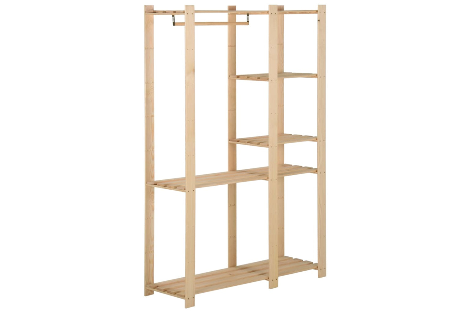 vidaXL 327324 Clothes Rack 110x38x170cm Solid Pinewood-2