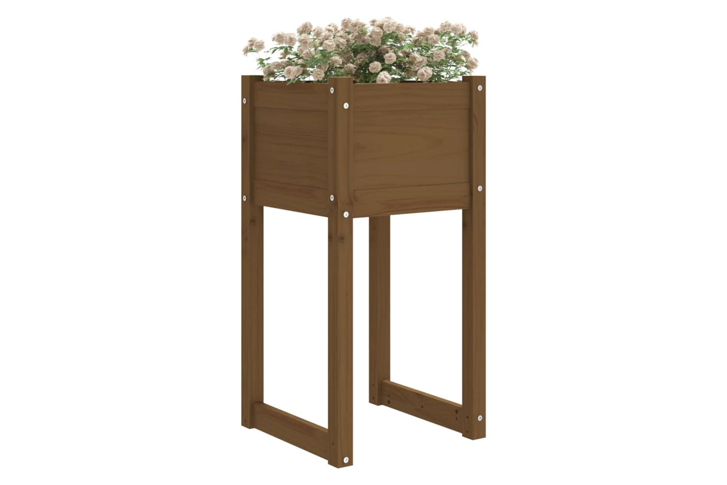 vidaXL 822128 Planter Honey Brown 40x40x81cm Solid Wood Pine-2