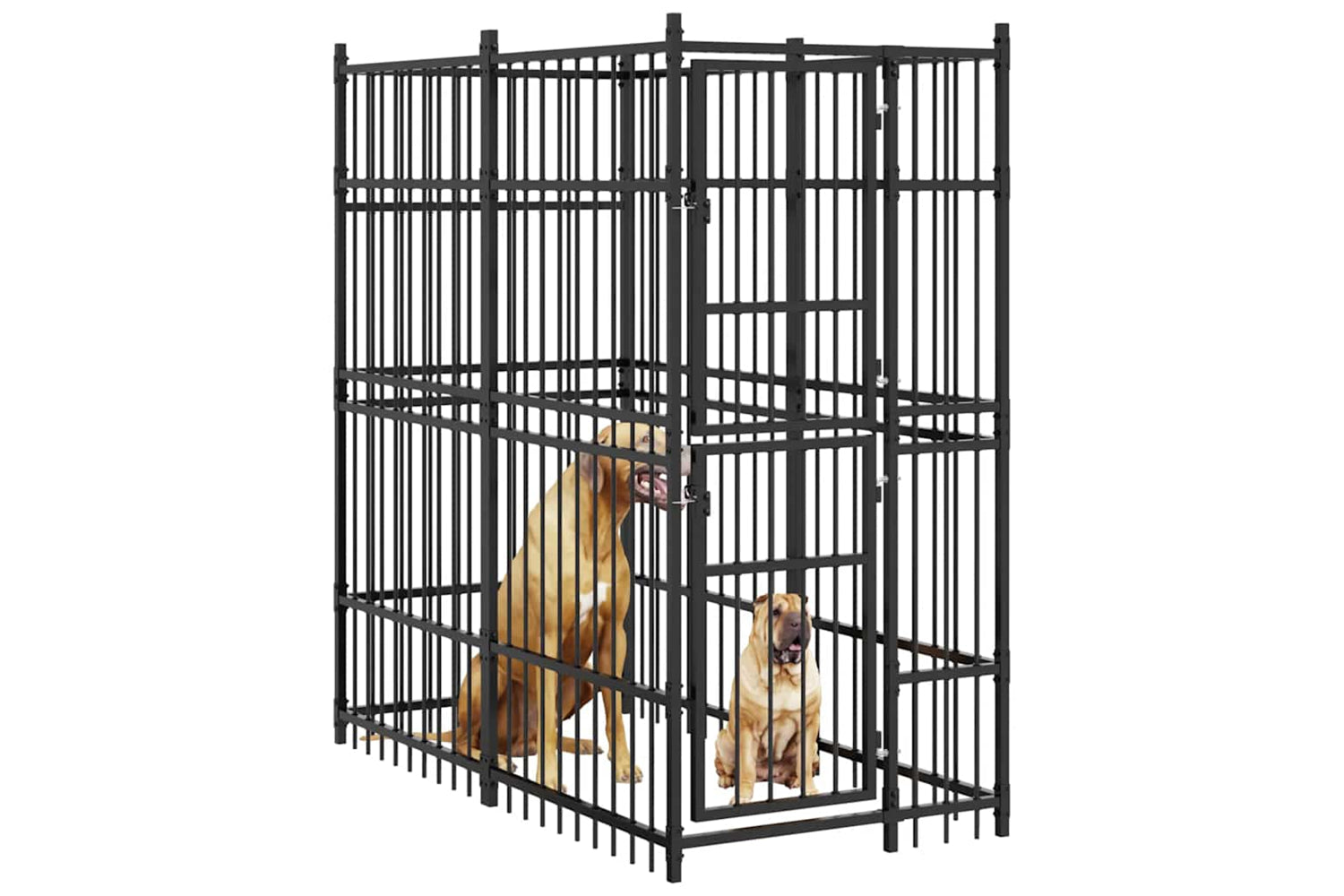 Vidaxl 171472 Outdoor Dog Kennel Steel 1.84 M2-3