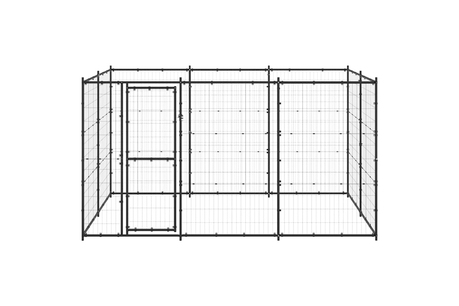Vidaxl 3082298 Outdoor Dog Kennel Steel 7.26 M2-3