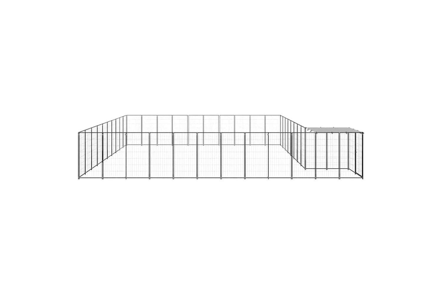 Vidaxl 3082241 Dog Kennel Black 31.46 M2 Steel-3