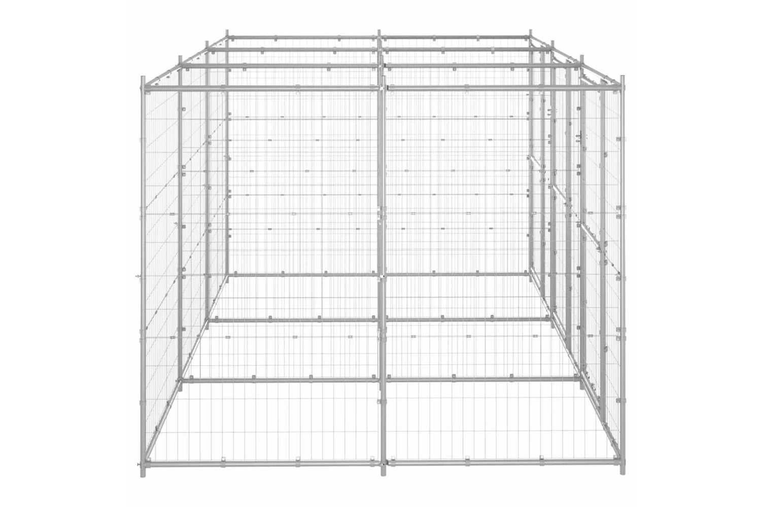 Vidaxl 3082283 Outdoor Dog Kennel Galvanised Steel 7.26 M2-3