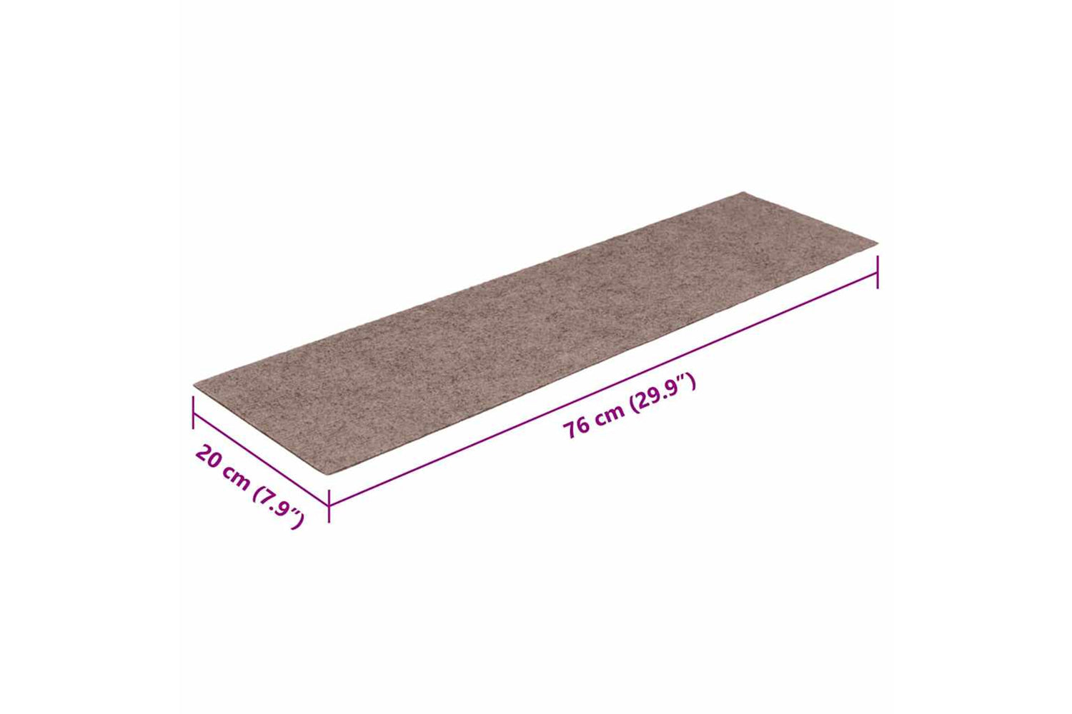 vidaXL 326924 Self-adhesive Stair Mats Rectangular 15 Pcs 76x20cm Light Brown-7