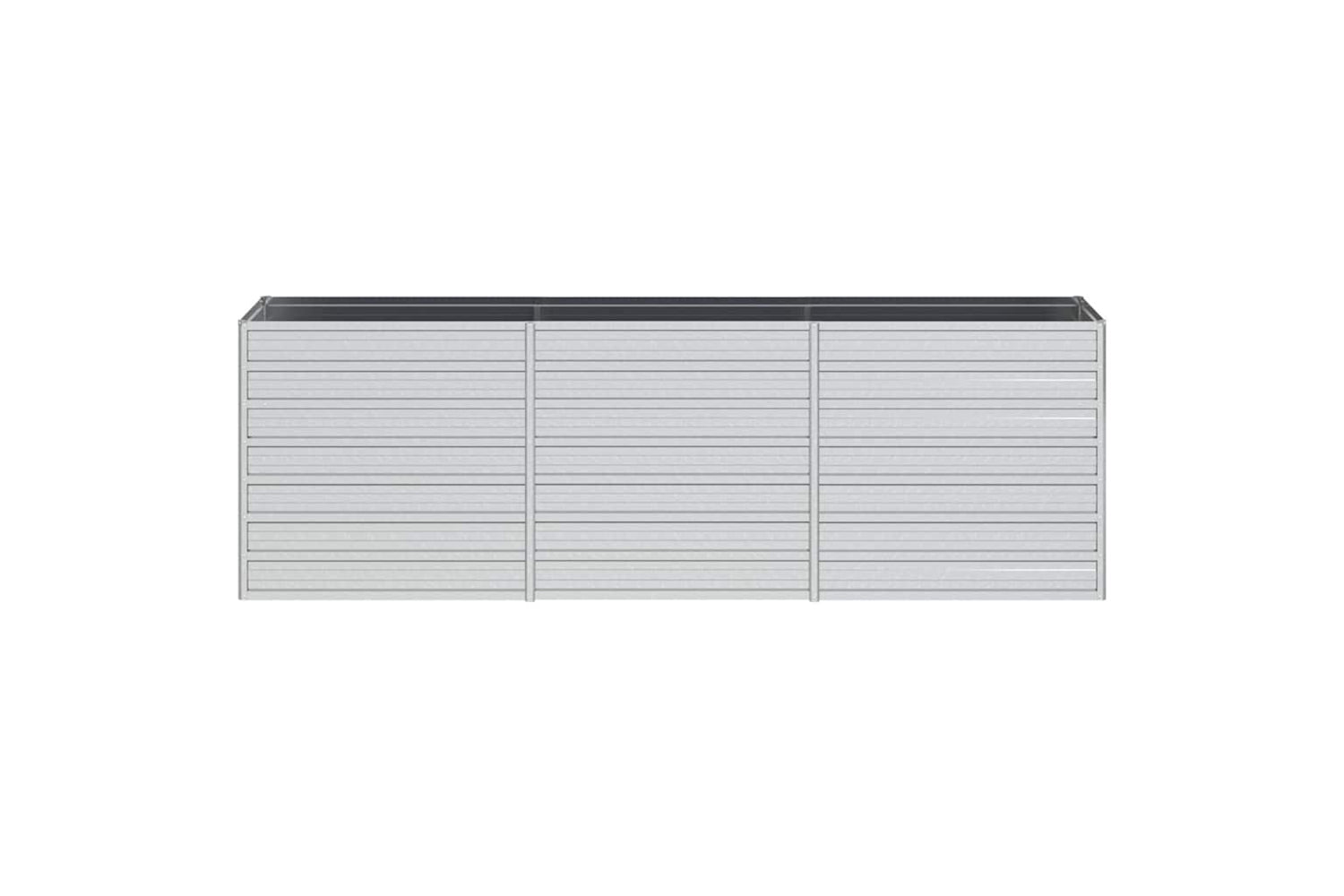 Vidaxl Garden Raised Bed 240x40x77 Cm Galvanized Steel Silver-3
