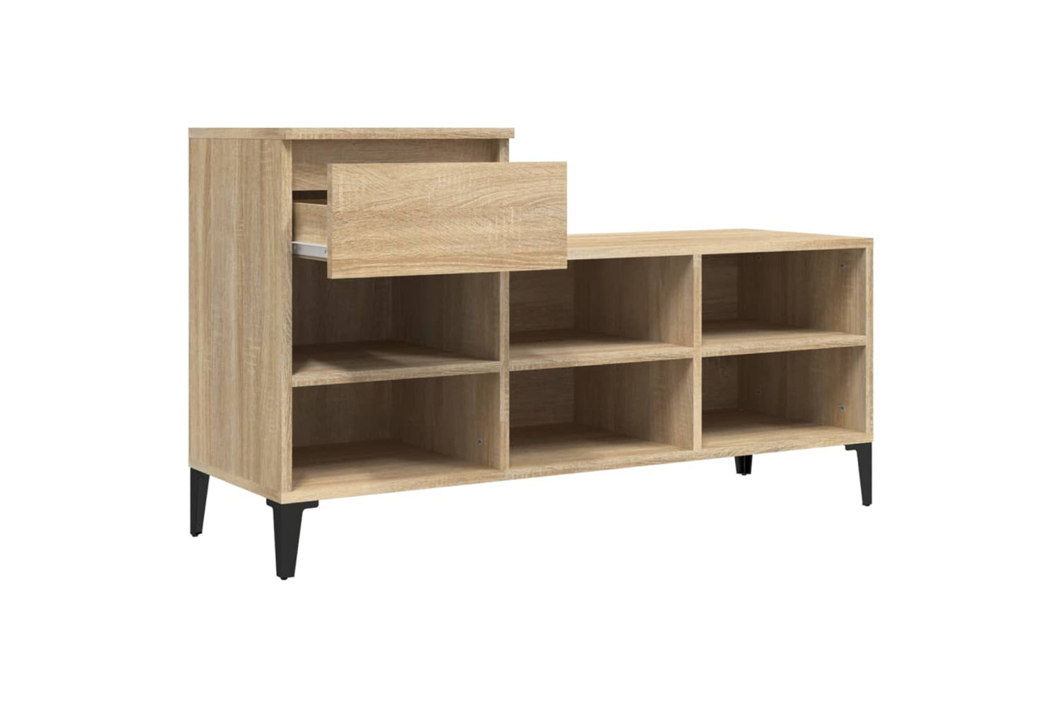 vidaXL 821215 Shoe Cabinet Sonoma Oak 102x36x60cm Engineered Wood-6