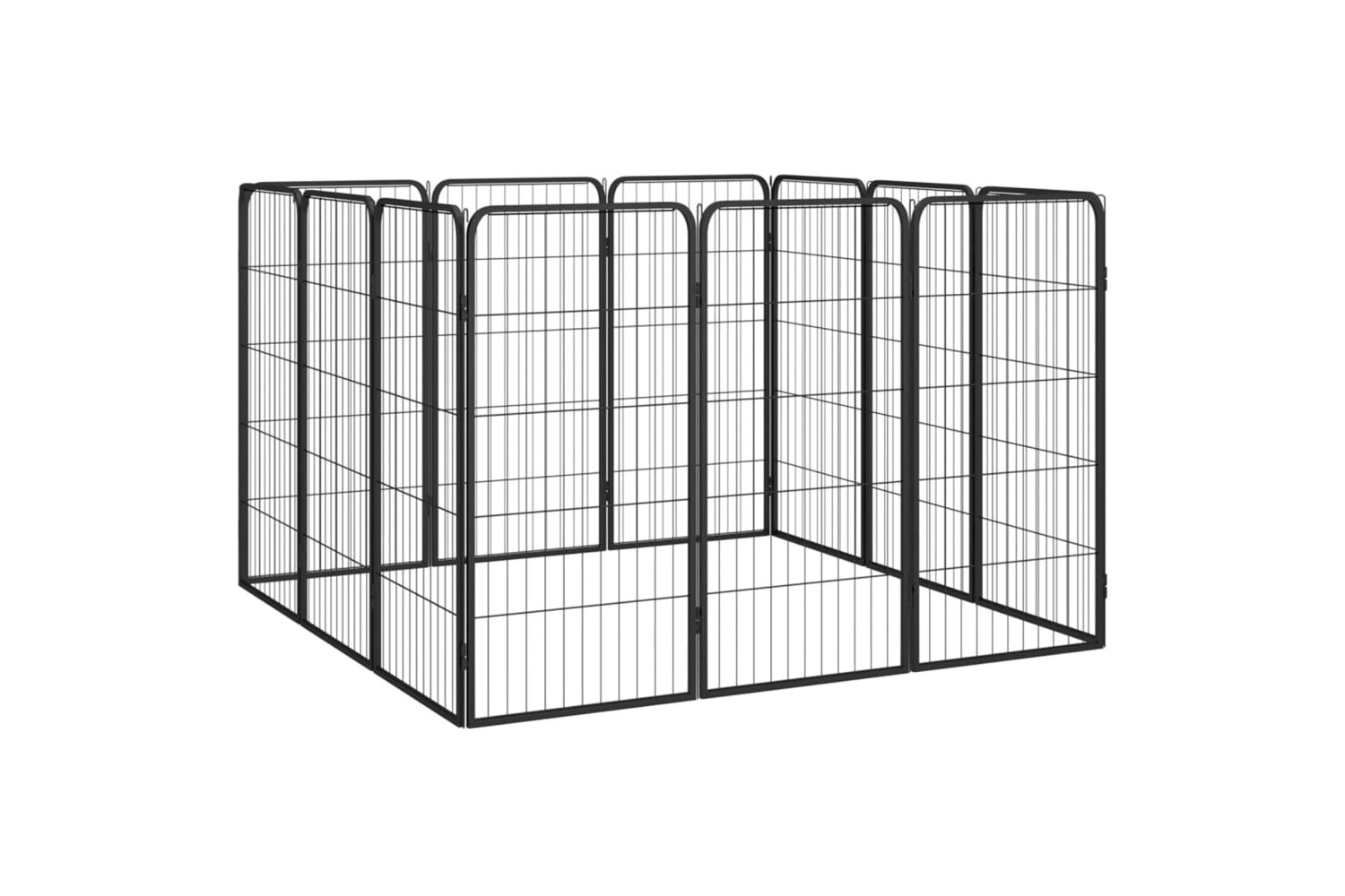 vidaXL 3115959 12-panel Dog Playpen Black 50x100cm Powder-coated Steel-3