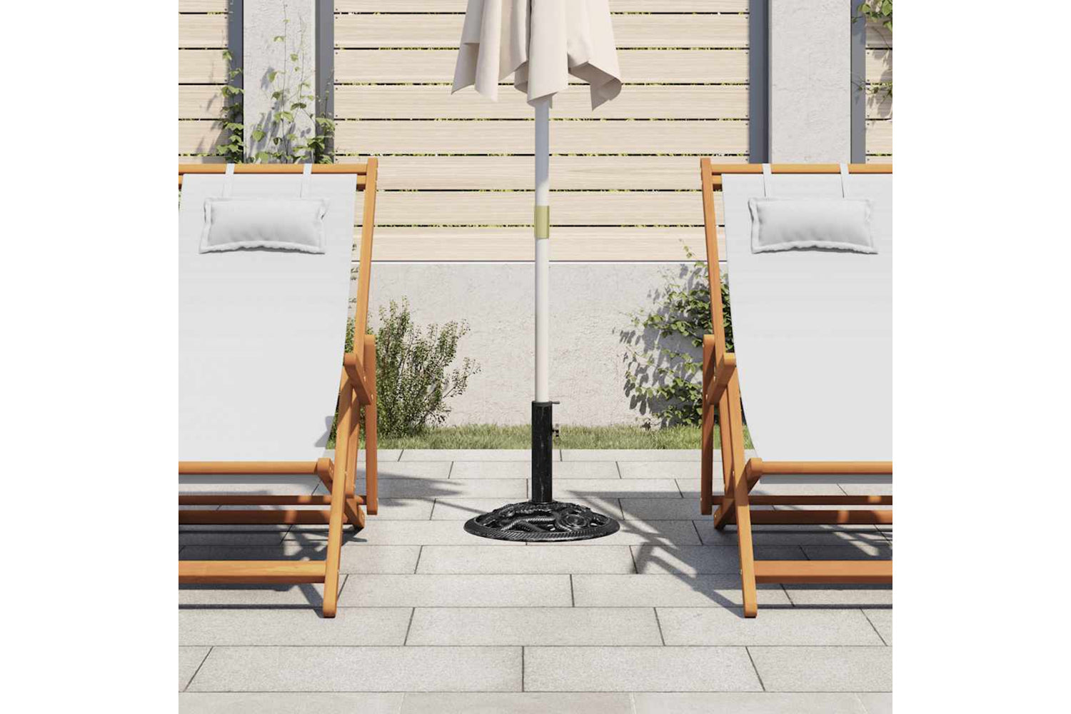 vidaXL 317755 Umbrella Base Black 40x40x32cm Cast Iron-2