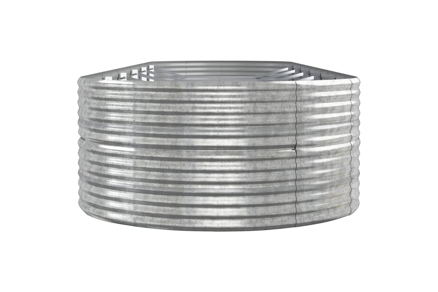 vidaXL 319117 Garden Raised Bed Powder-coated Steel 510x140x68cm Silver-3