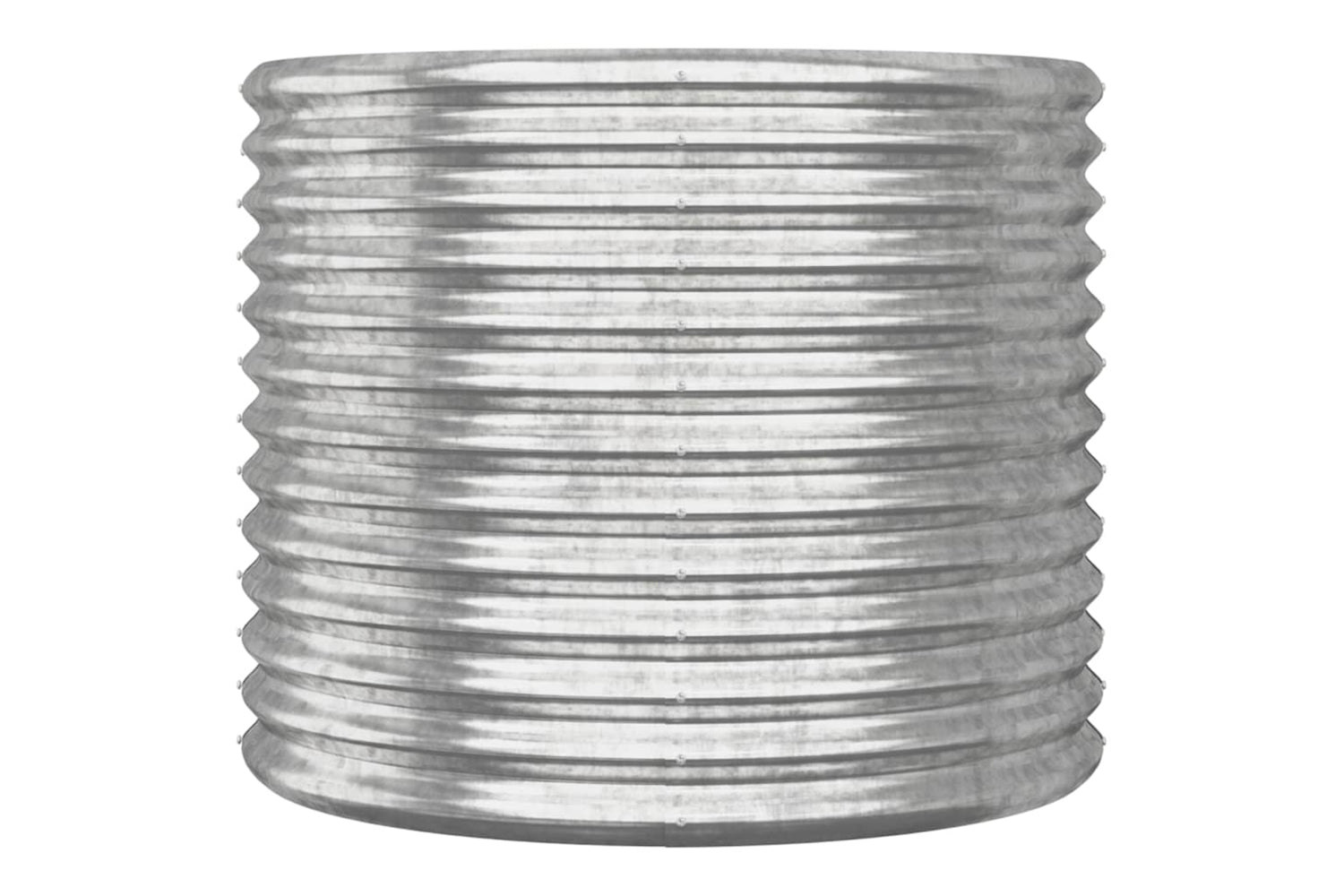 vidaXL 318862 Garden Planter Powder-coated Steel 80x80x68cm Silver-2