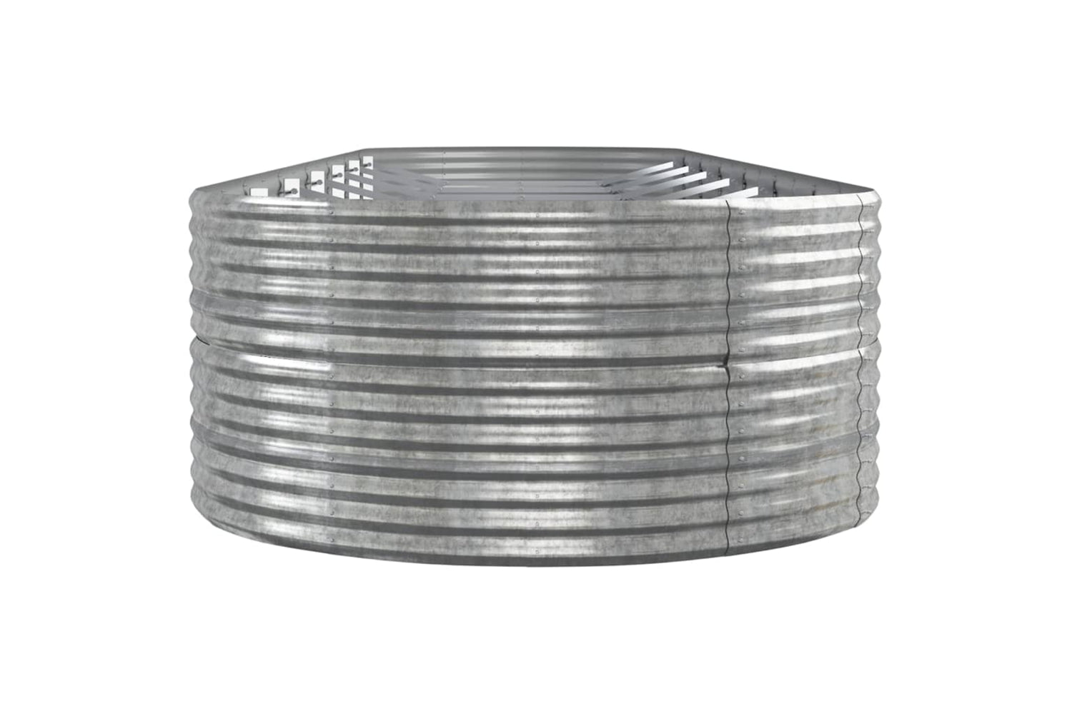 vidaXL 319122 Garden Raised Bed Powder-coated Steel 584x140x68cm Silver-3