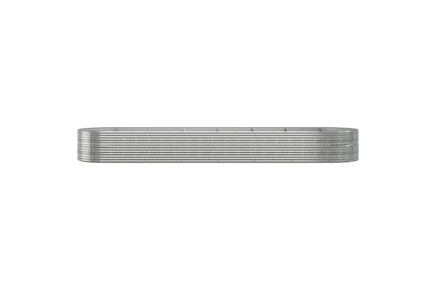 vidaXL 319122 Garden Raised Bed Powder-coated Steel 584x140x68cm Silver-2
