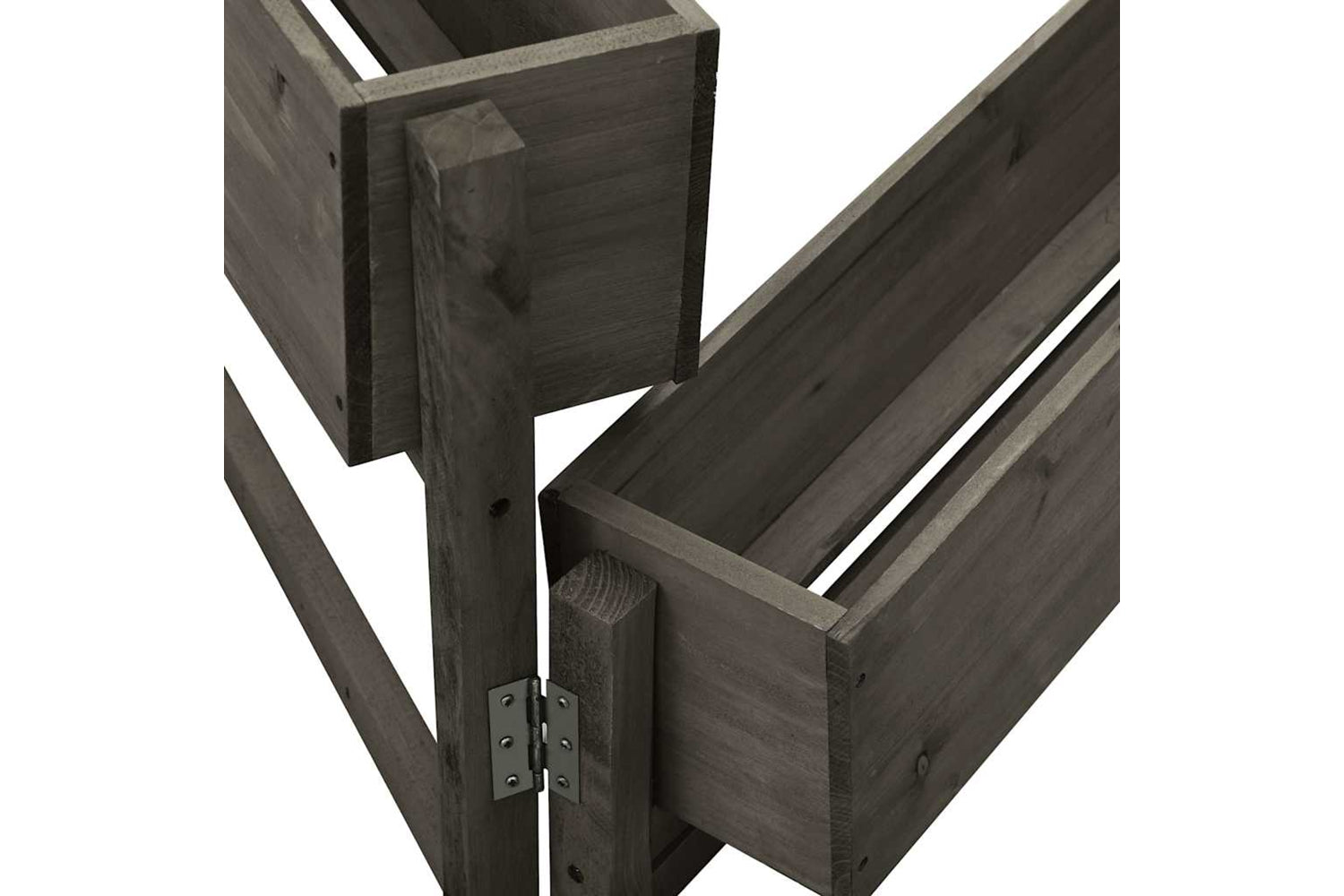 vidaXL 314841 Garden Folding Planter Grey 60x14x75cm Solid Firwood-3