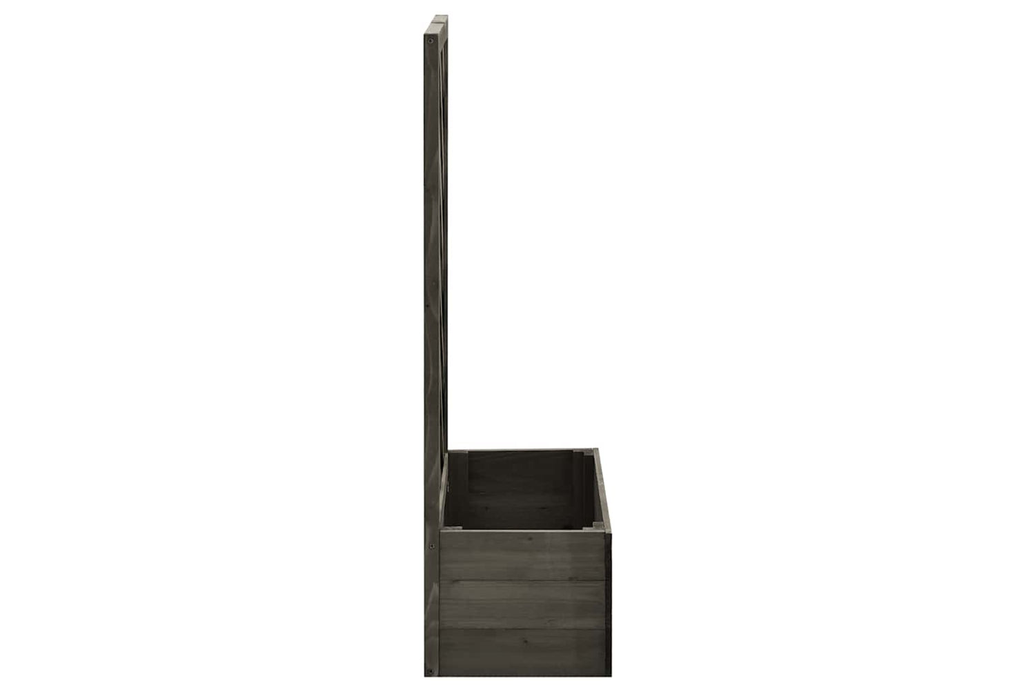 Vidaxl 314831 Garden Trellis Planter Grey 50x25x90 Cm Solid Firwood-3
