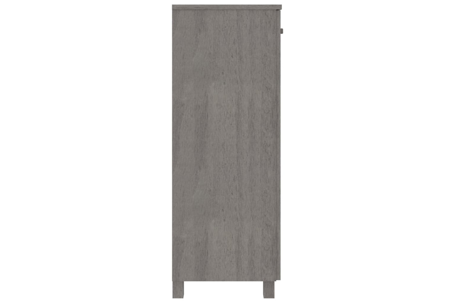 vidaXL Shoe Cabinet Hamar Light Grey 85x40x108cm Solid Wood Pine-3