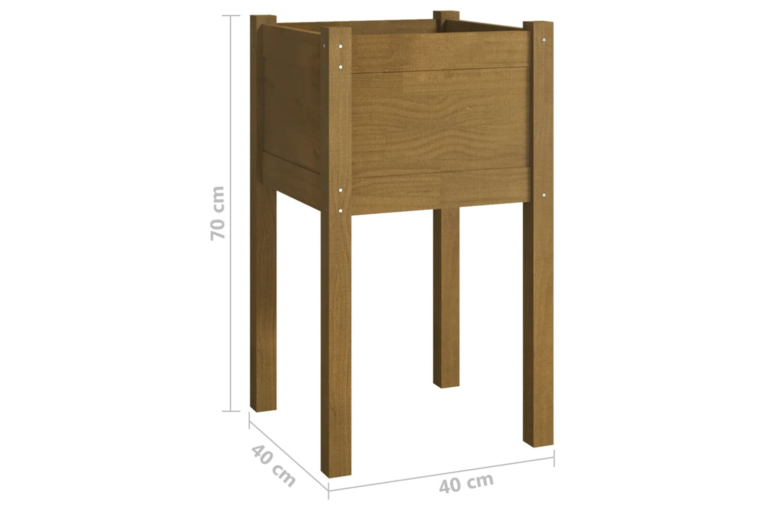 vidaXL 810795 Garden Planter Honey Brown 40x40x70cm Solid Pinewood-6