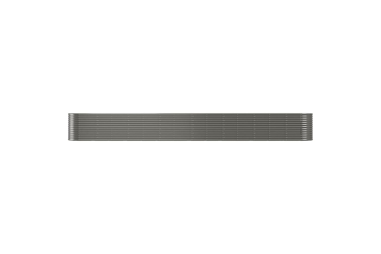 vidaXL 318979 Garden Raised Bed Powder-coated Steel 620x80x68cm Grey
