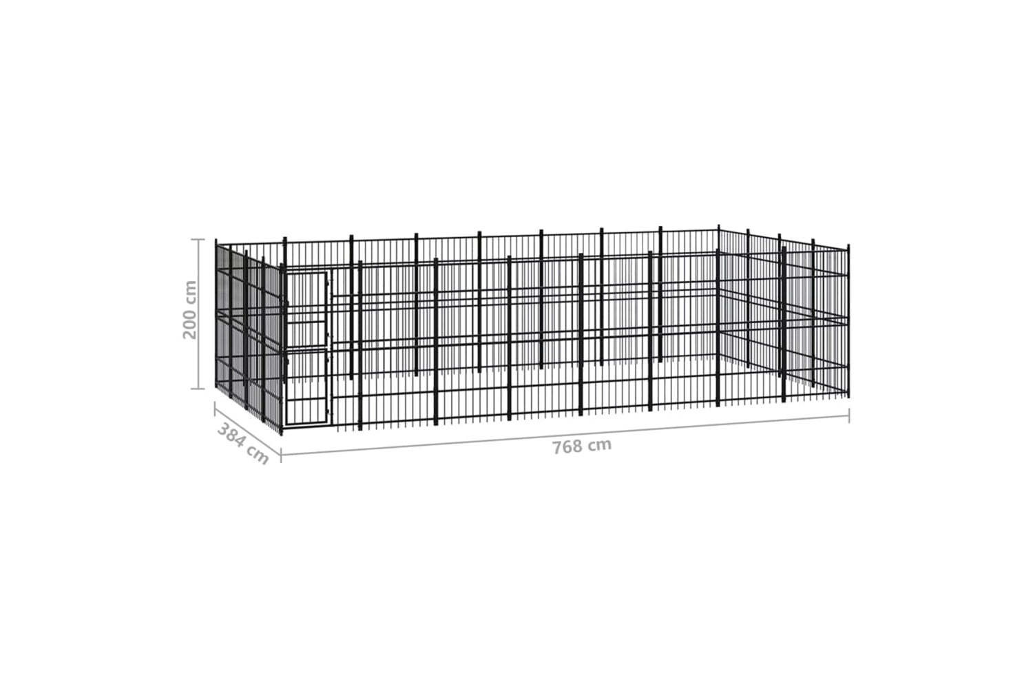 Vidaxl 3097986 Outdoor Dog Kennel Steel 29.49 M2-7
