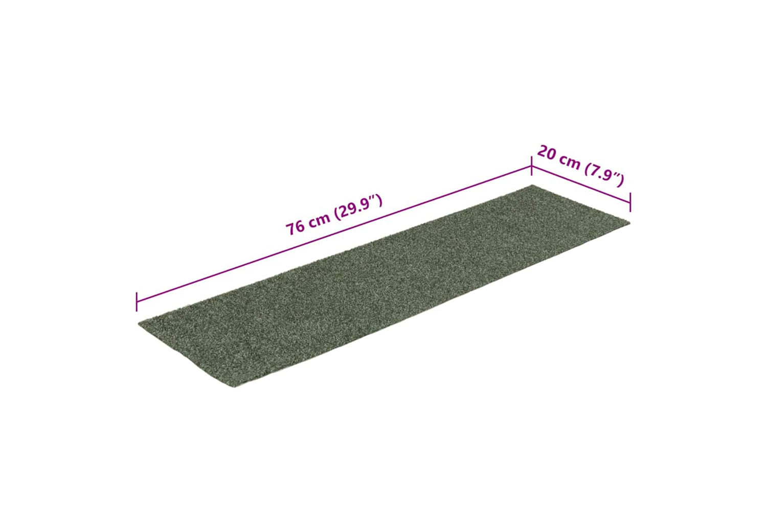 vidaXL 326935 Self-adhesive Stair Mats Rectangular 15 Pcs 76x20cm Green-7