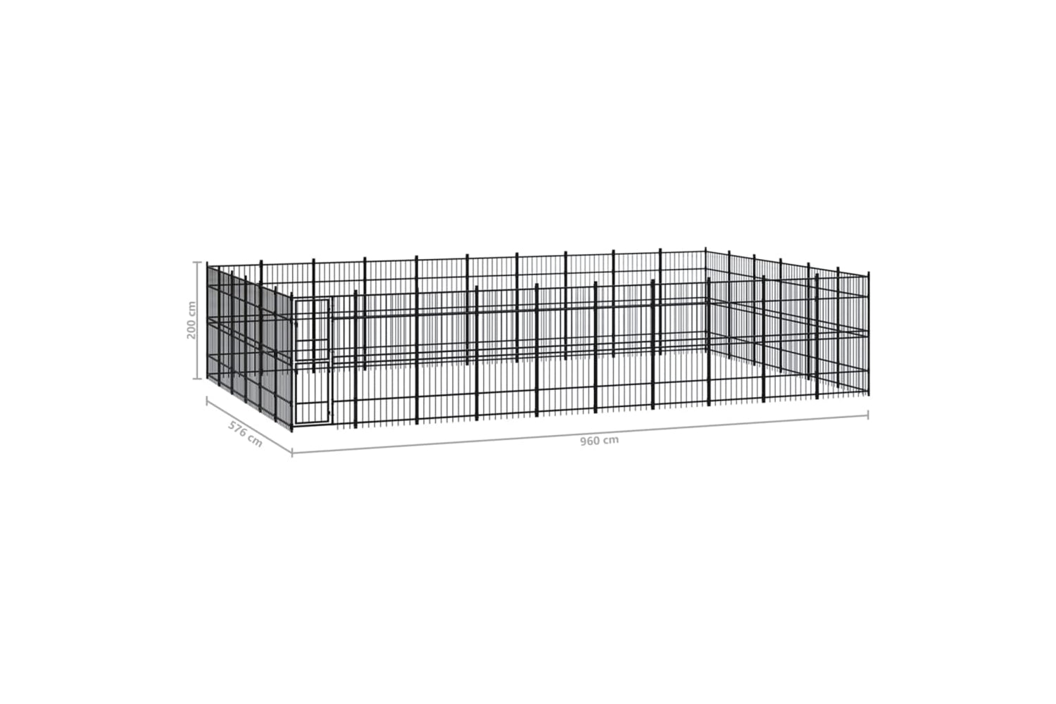 Vidaxl 3097999 Outdoor Dog Kennel Steel 55.3 M2-7