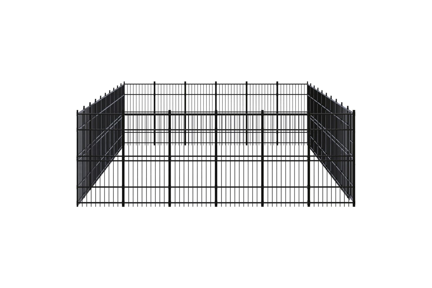 Vidaxl 3097999 Outdoor Dog Kennel Steel 55.3 M2-3