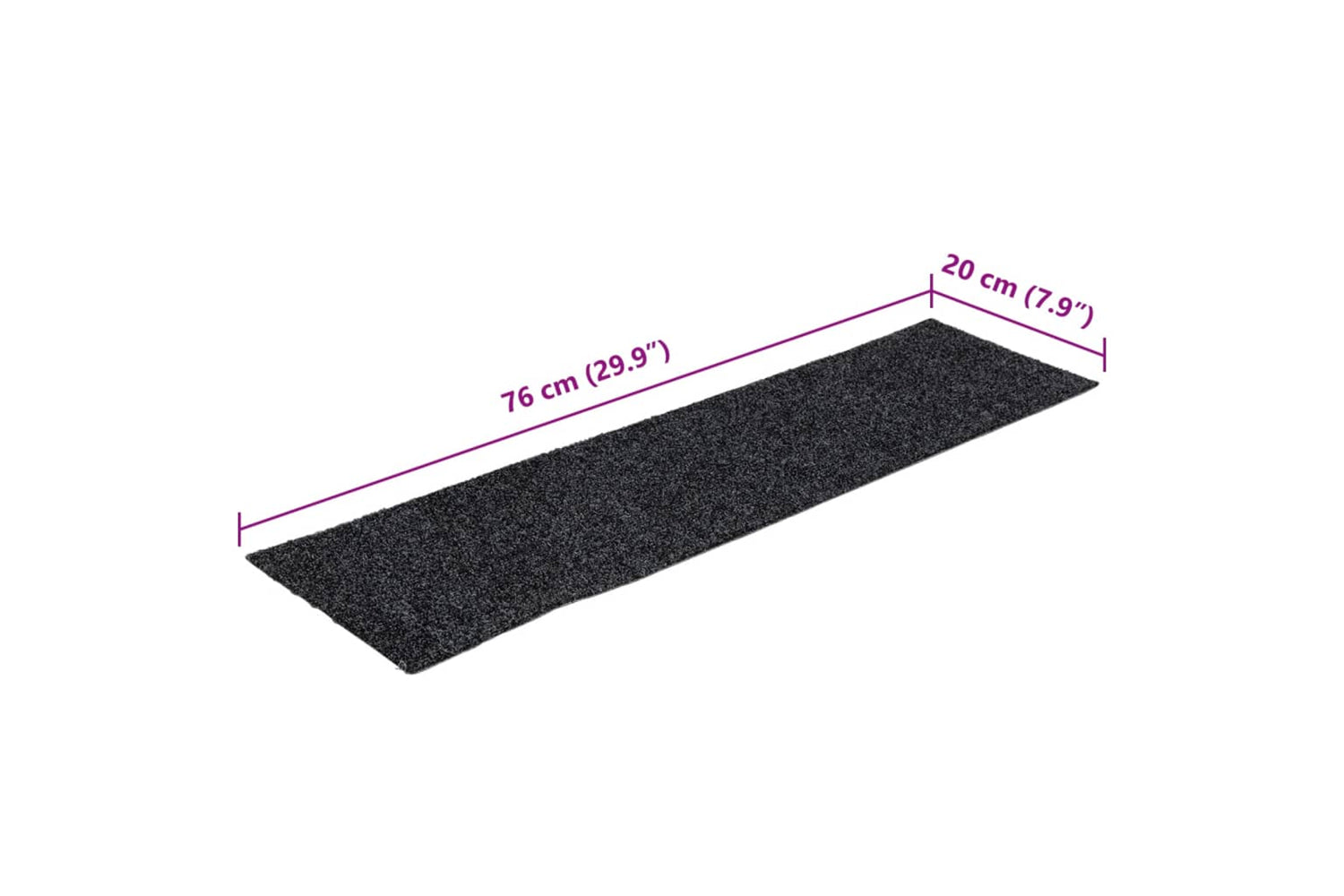 vidaXL 326925 Self-adhesive Stair Mats Rectangular 15 Pcs 76x20cm Grey-7