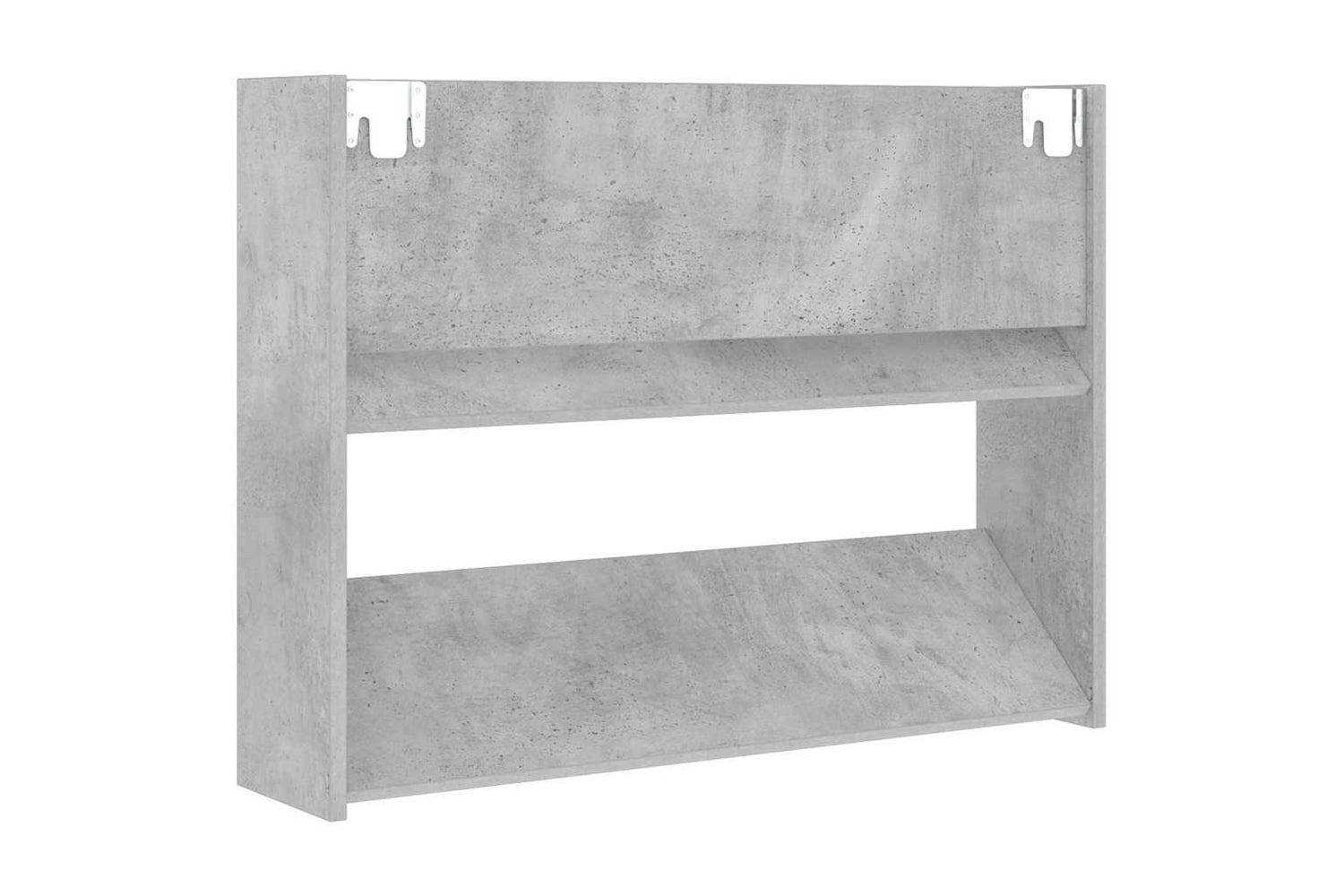 vidaXL 806750 Wall Shoe Cabinets 2 Pcs Concrete Grey 80x18x60cm Engineered Wood-7