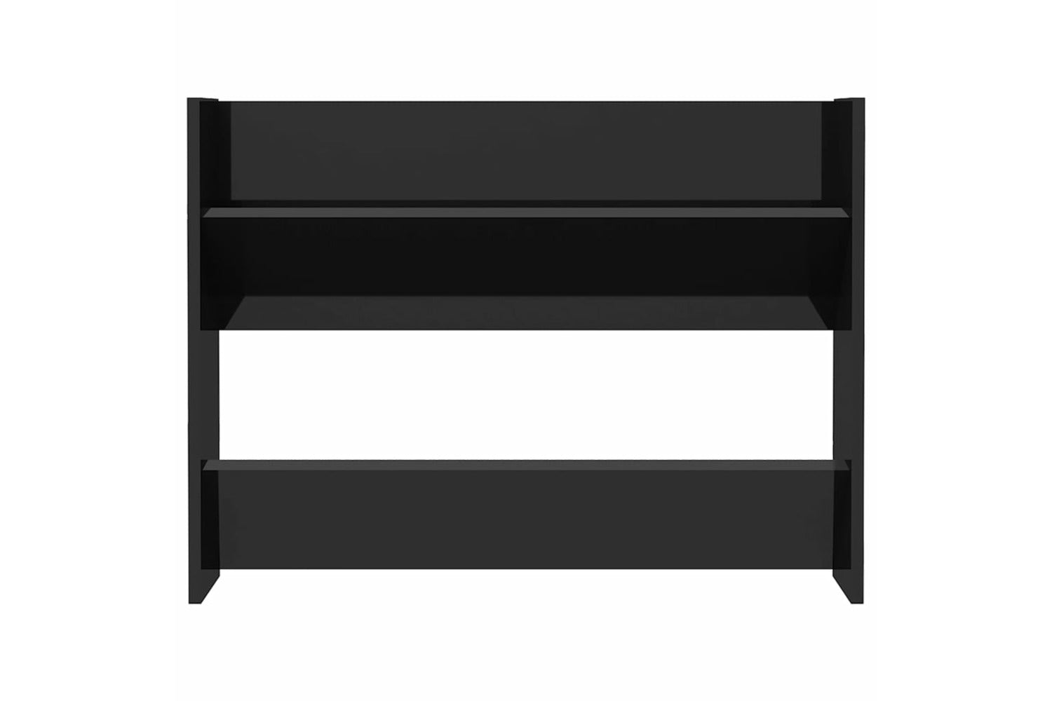 vidaXL 806755 Wall Shoe Cabinet High Gloss Black 80x18x60cm Engineered Wood