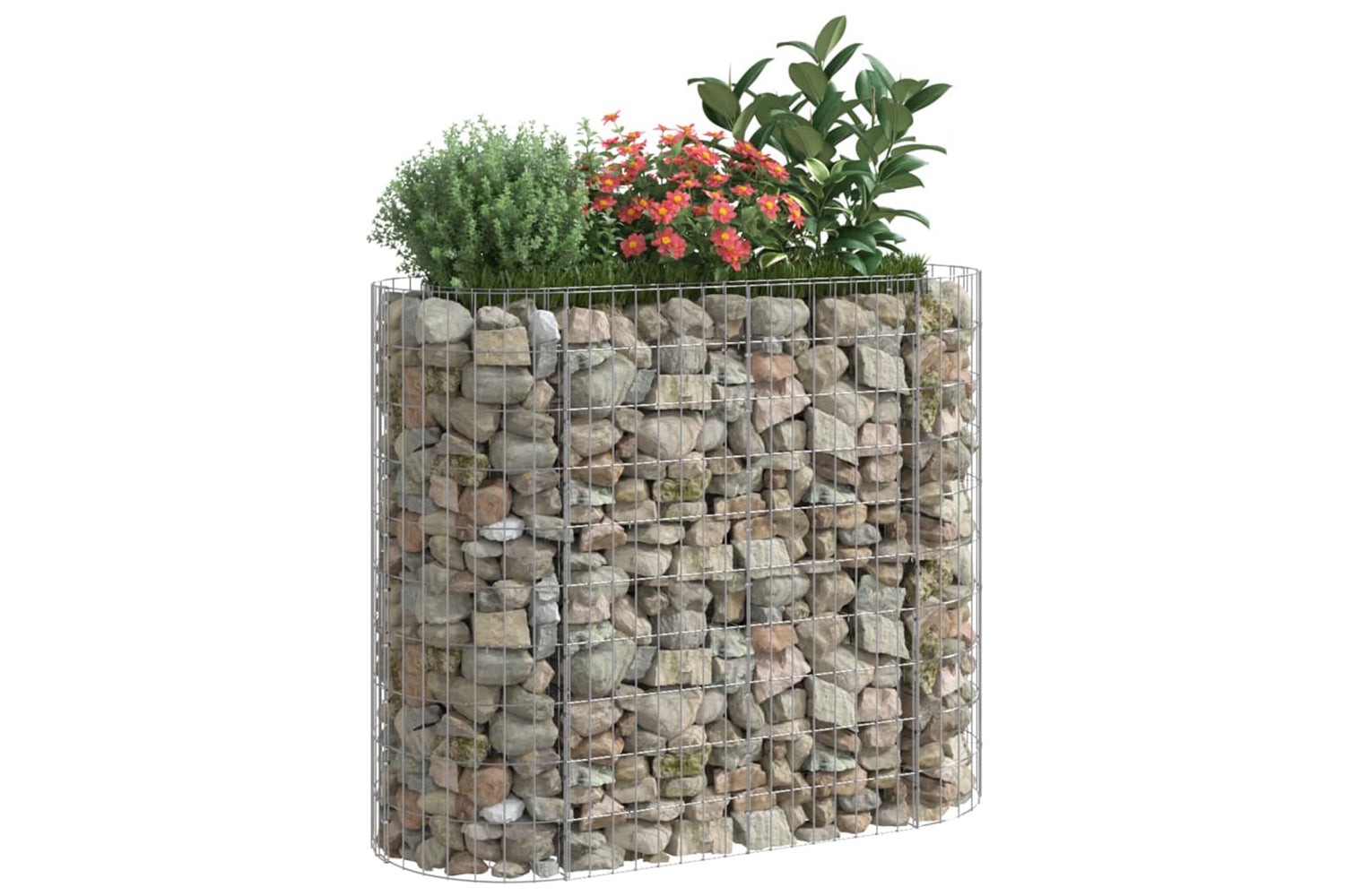 vidaXL 152032 Gabion Raised Bed Galvanised Iron 120x50x100cm-6