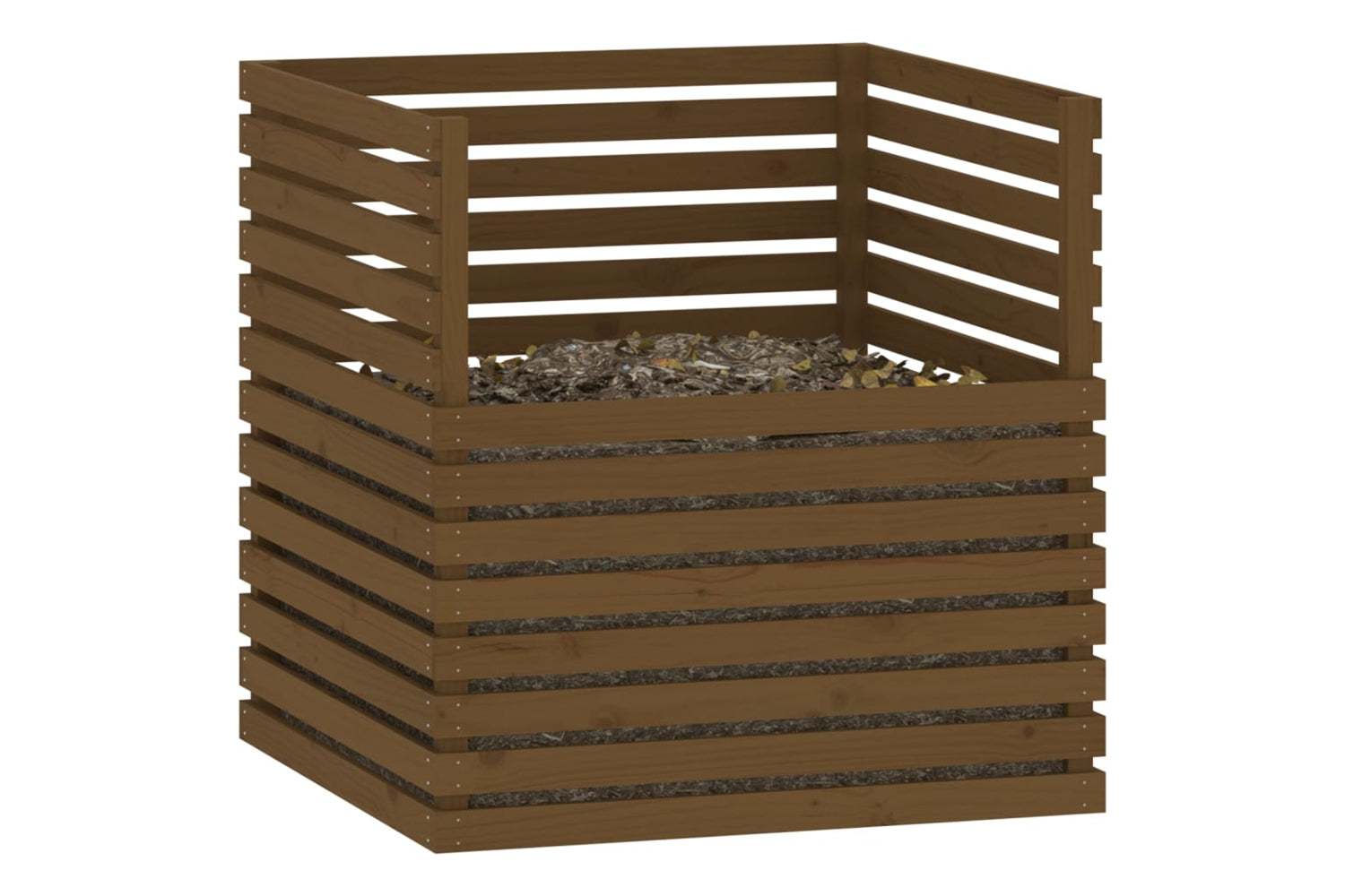 vidaXL 822195 Composter Honey Brown 100x100x102cm Solid Wood Pine-3