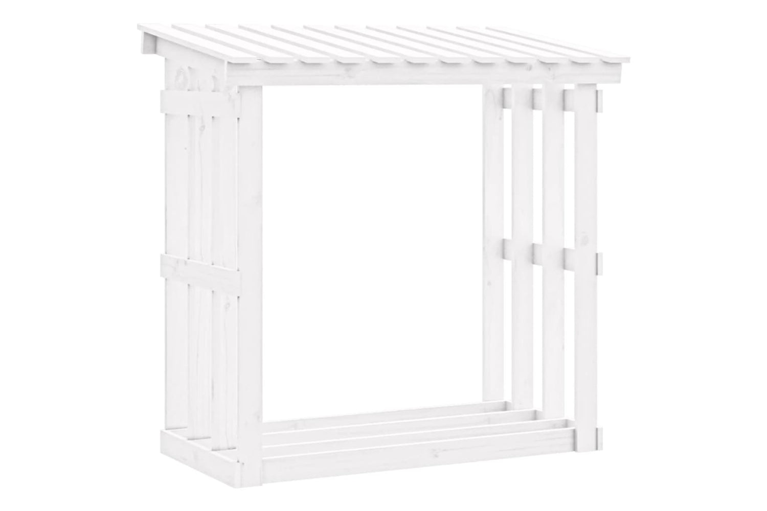 vidaXL 822428 Firewood Rack White 108x64.5x109cm Solid Wood Pine