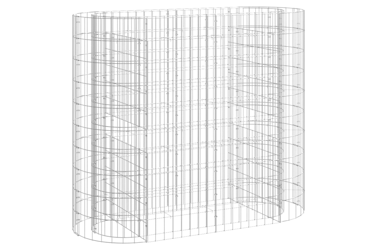 vidaXL 152032 Gabion Raised Bed Galvanised Iron 120x50x100cm