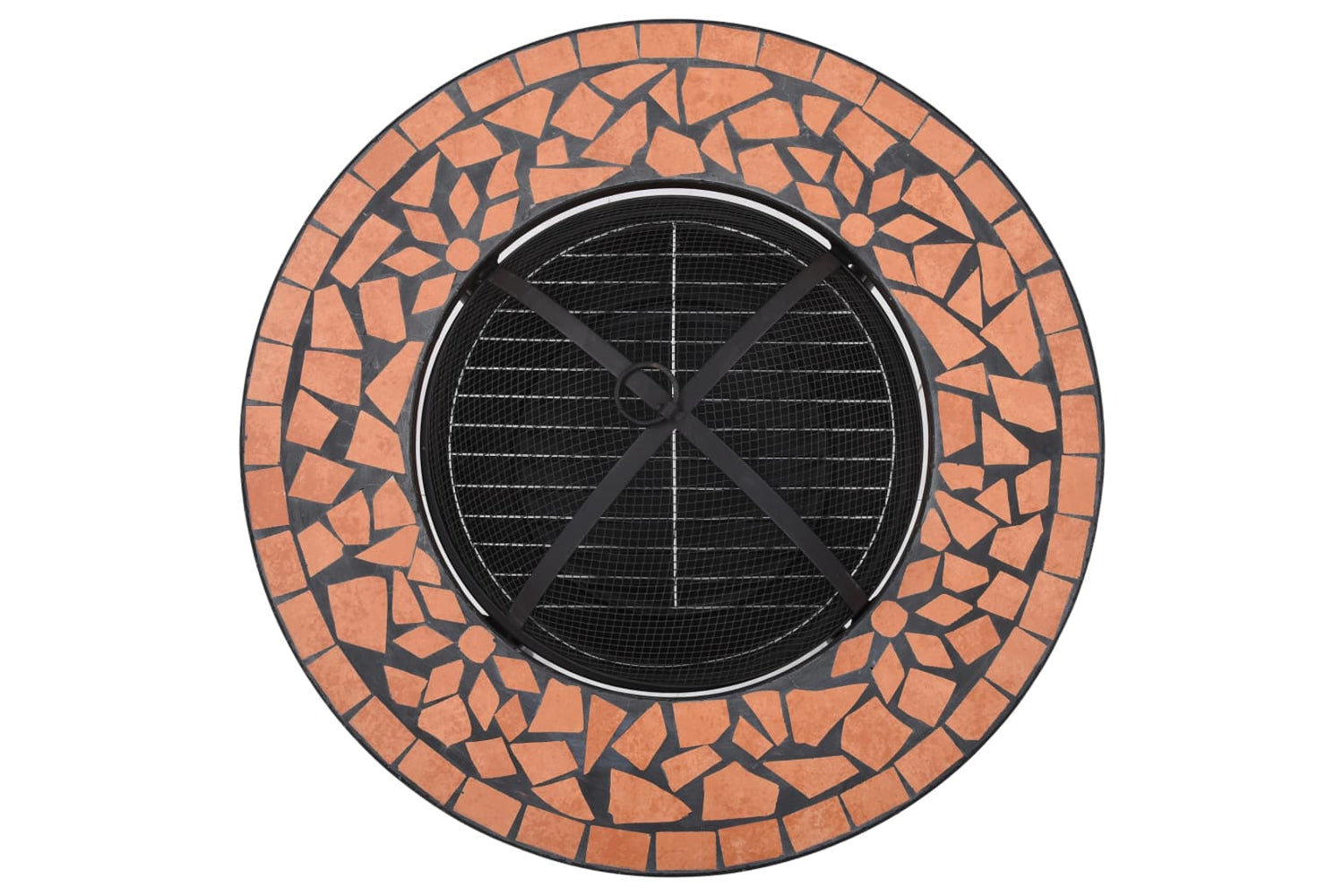 vidaXL 46723 Mosaic Fire Pit Table Terracotta 68cm Ceramic-7