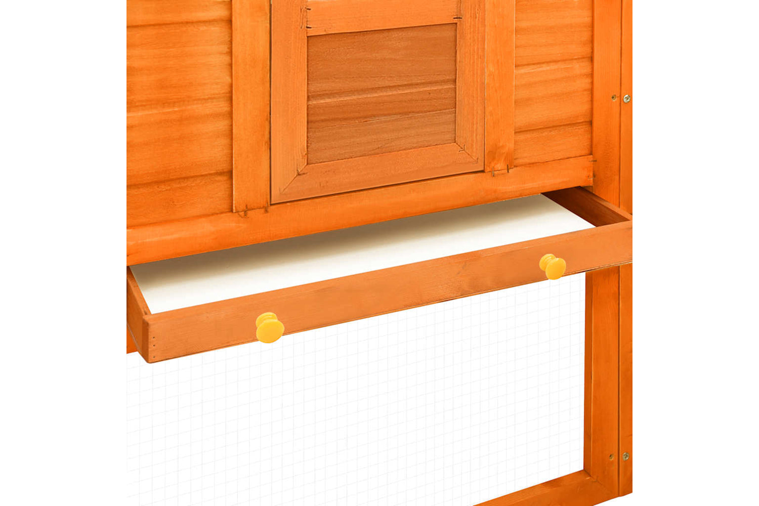 Vidaxl 170872 Outdoor Rabbit Hutch With Run Brown Solid Fir Wood-8
