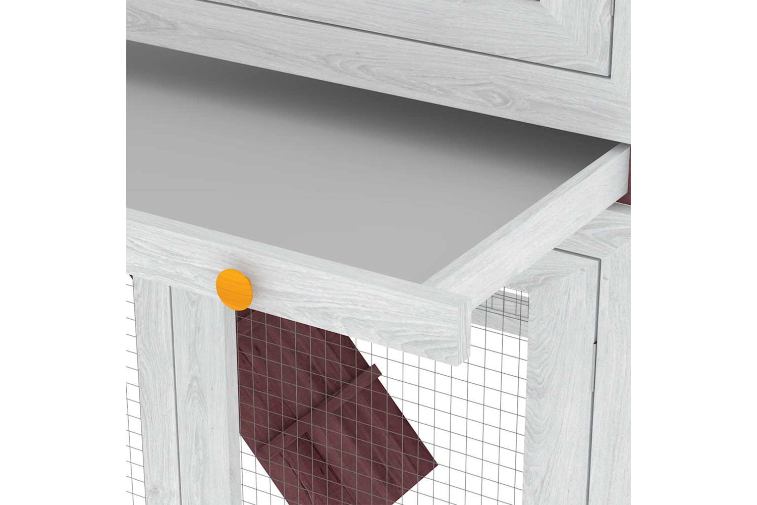 Vidaxl 170850 Animal Rabbit Cage Double Floor Brown Wood-6