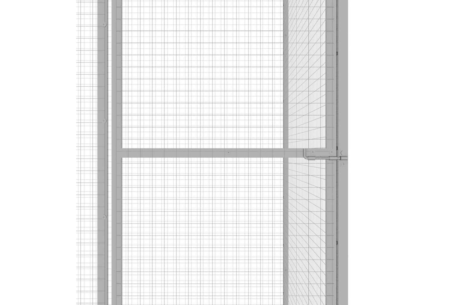 Vidaxl Cat Cage 3x3x2.5 M Galvanised Steel-4