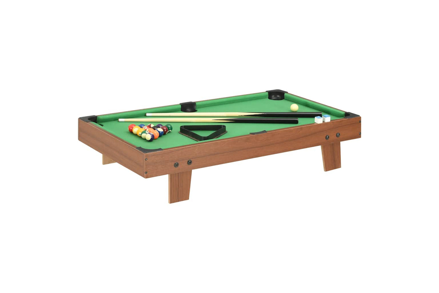 Vidaxl 3 Feet Mini Pool Table 92x52x19 Cm Brown And Green-2
