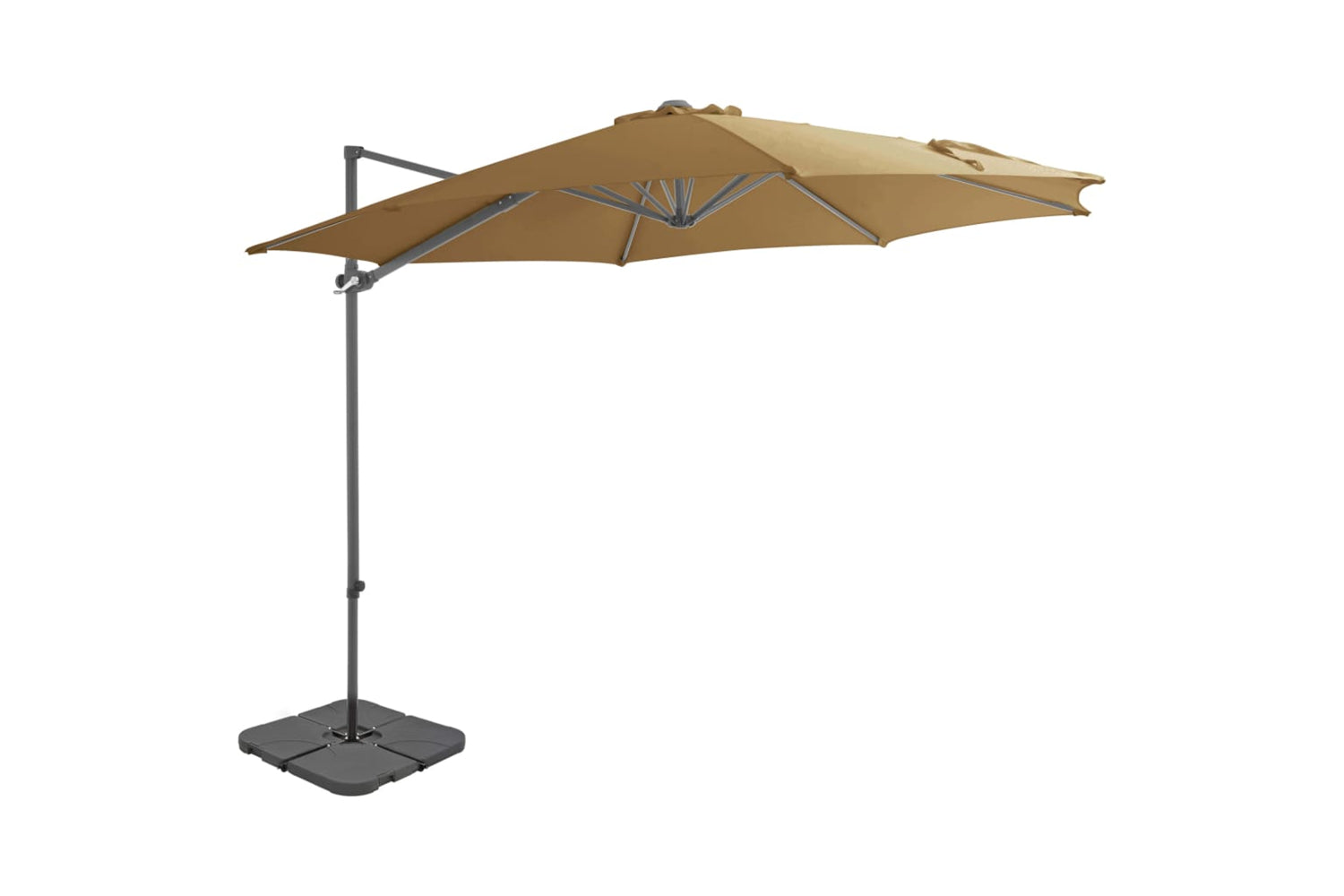 Vidaxl 276342 Outdoor Umbrella With Portable Base Taupe
