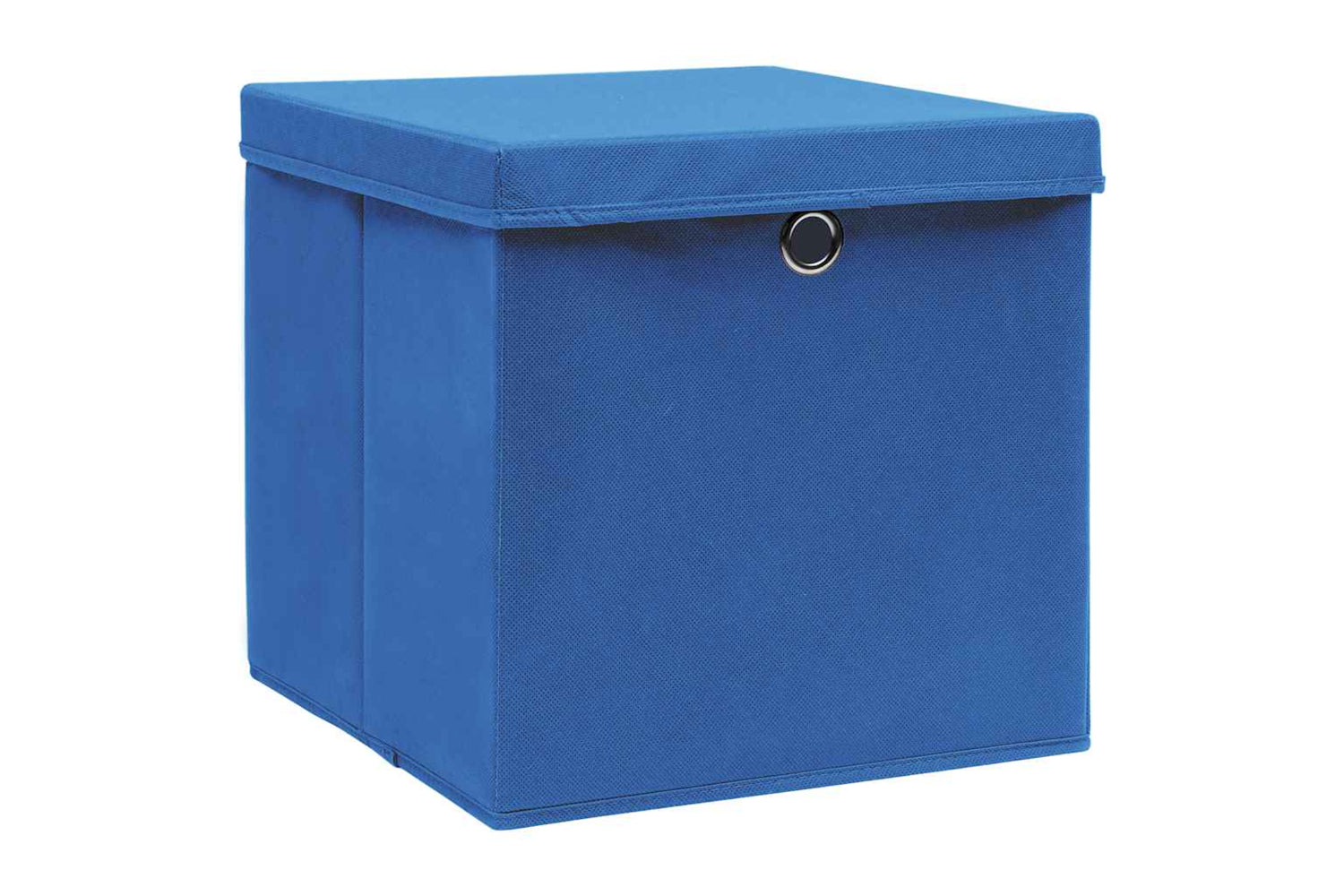 Vidaxl 288340 Storage Boxes With Lids 10 Pcs Blue 32x32x32 Cm Fabric-2