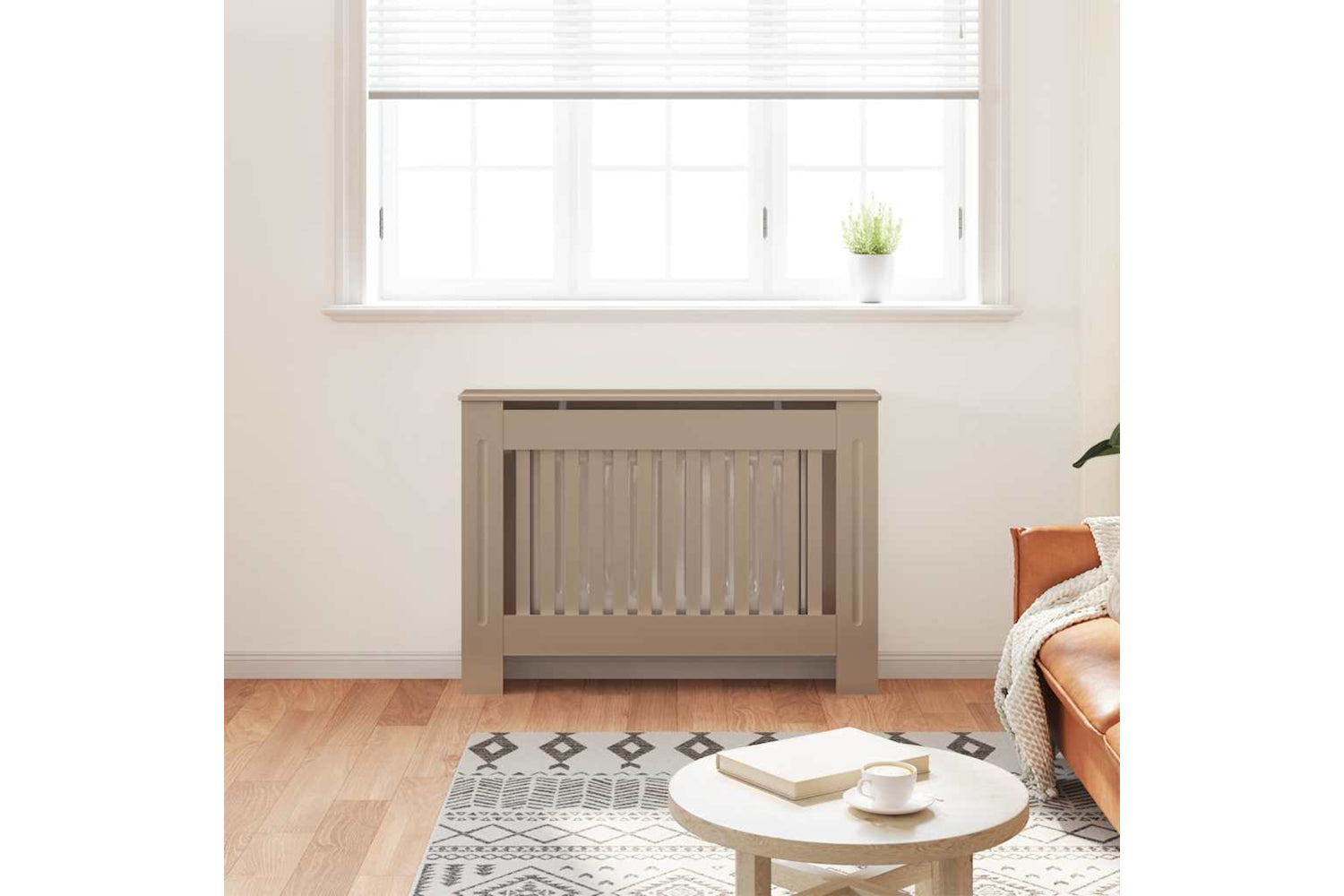vidaXL Radiator Cover 112x19x81.5cm Mdf-2
