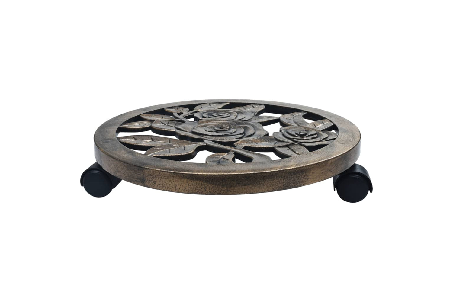 vidaXL 48229 Plant Trolleys 6 Pcs Bronze 38cm Plastic-2
