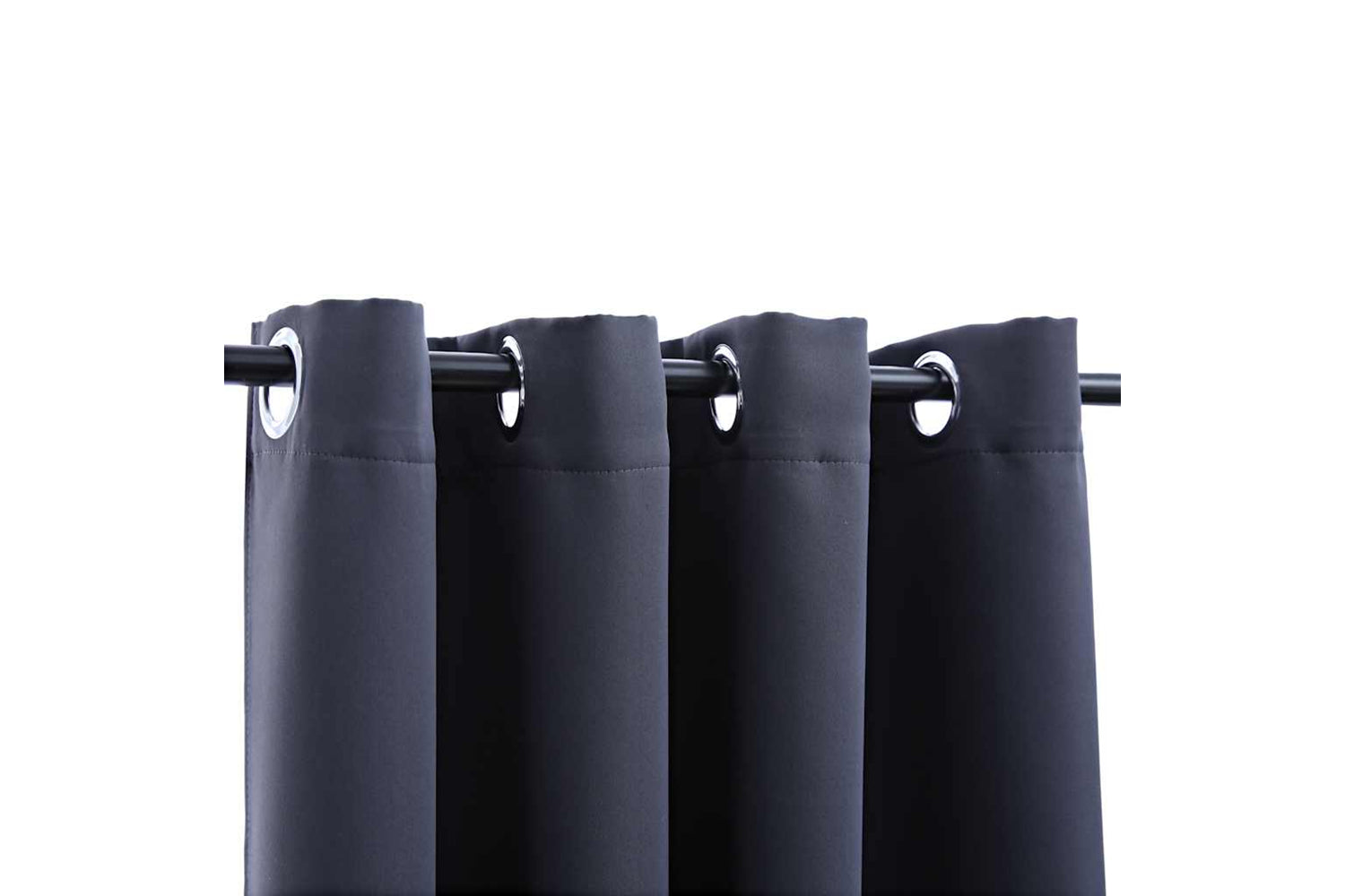 Vidaxl Blackout Curtains With Metal Rings 2 Pcs Anthracite 140x245 Cm-2