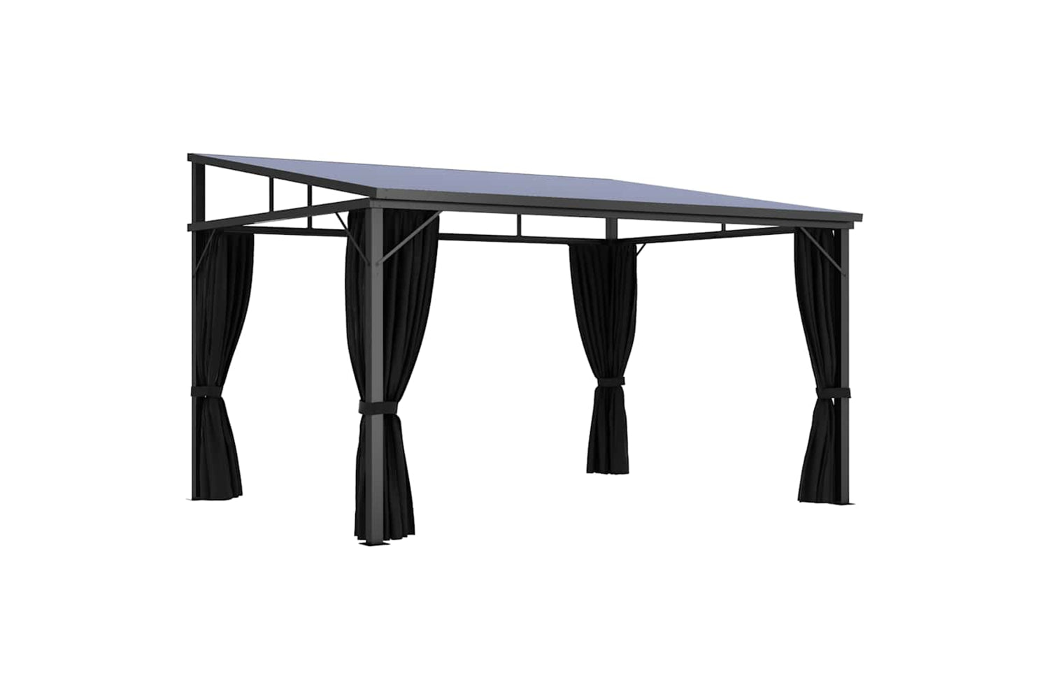 Vidaxl Gazebo With Curtain 405x294x244 Cm Anthracite-2