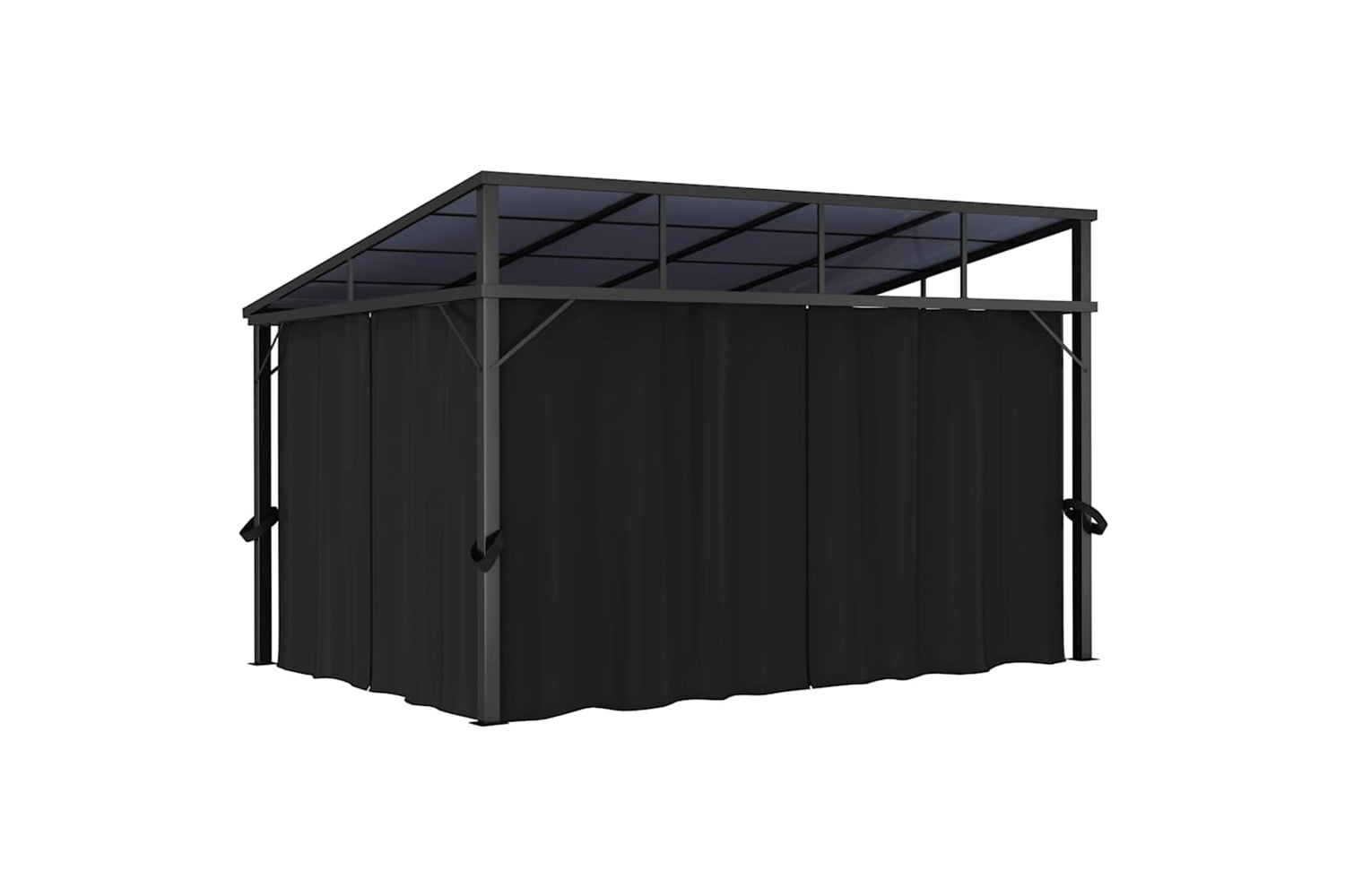Vidaxl Gazebo With Curtain 405x294x244 Cm Anthracite-8